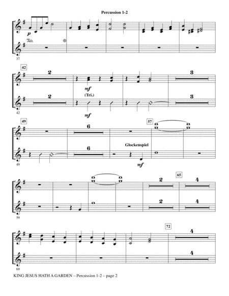 King Jesus Hath A Garden Arr John Leavitt Percussion 1 2 Page 2