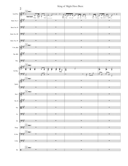 King Of Might Have Been Chicago Full Score Set Of Parts Page 2