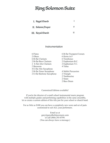 King Solomon Suite Page 2