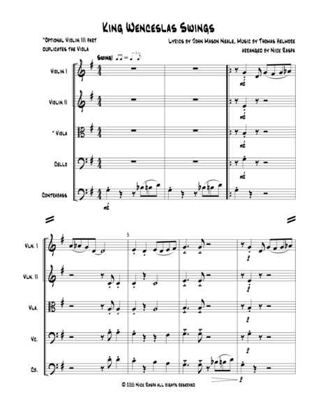 King Wenceslas Swings Score Page 2