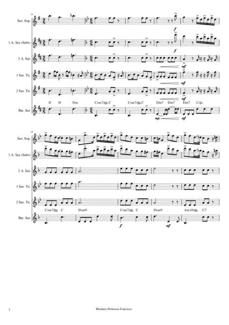 Kiss From A Rose Sax Quintet Page 2