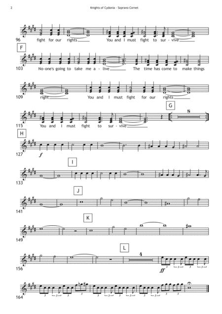 Knights Of Cydonia Brass Band Parts Only Page 2