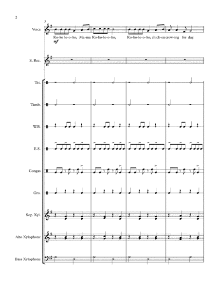 Kokoleoko For Orff Ensemble Page 2