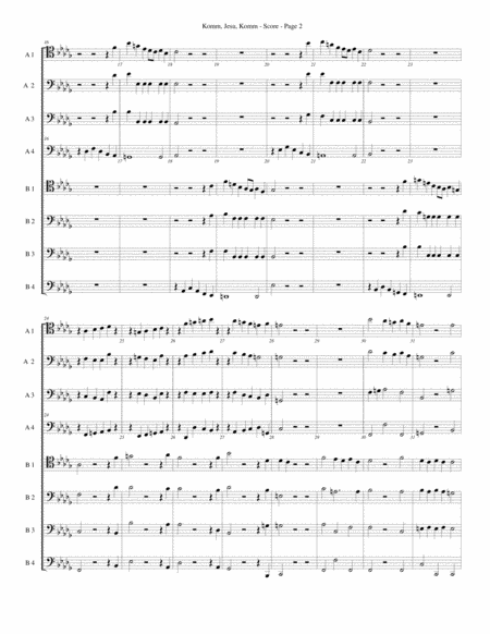 Komm Jesu Komm For Trombone Or Low Brass Octet Page 2