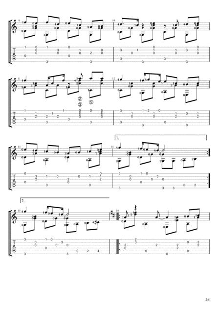 Kopral Jono Solo Guitar Tablature Page 2