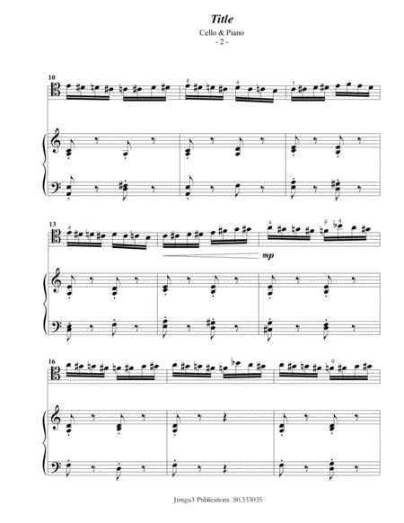 Korsakov Flight Of The Bumblebee For Cello Piano Page 2