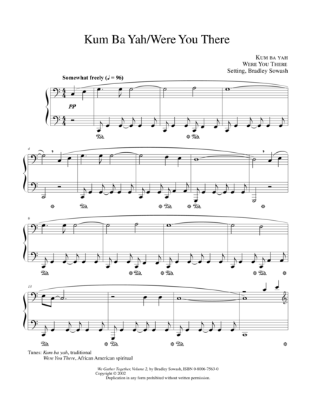 Kum Bah Yah Were You There Solo Piano Page 2