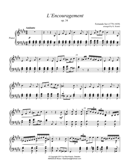 L Encouragement Op 34 For Piano Solo Page 2