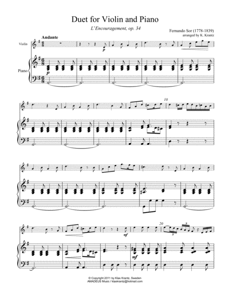 L Encouragement Op 34 For Violin And Piano Page 2