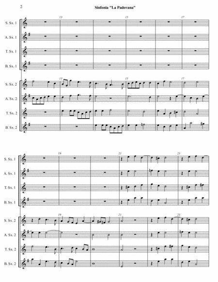 L G Da Viadana Sinfonia La Padovana Arr For Double Sax Quartet Page 2