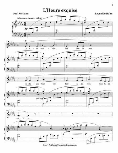 L Heure Exquise In 3 Medium Keys D Flat C B Major Page 2