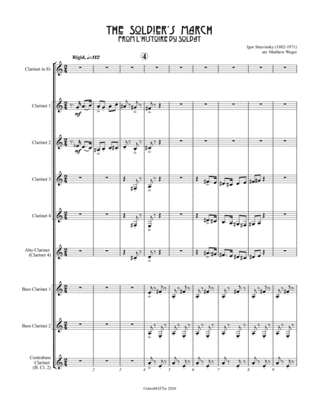 L Histoire Du Soldat For Clarinet Choir Page 2