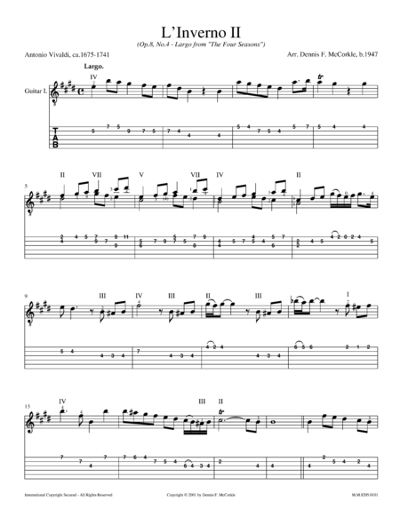 L Inverno Winter Ii Largo Op 8 No 4 Rv 297 From The Four Seasons For Two Guitars Page 2