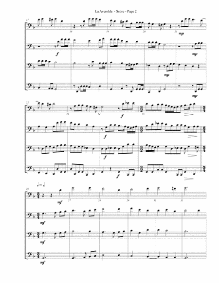 La Averolda For Trombone Or Low Brass Quartet Page 2