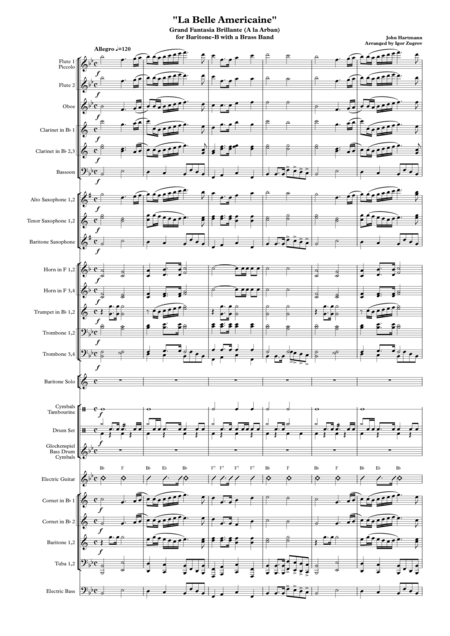 La Belle Americaine Grand Fantasia Brillante A La Arban For Baritone B And Brass Band Page 2