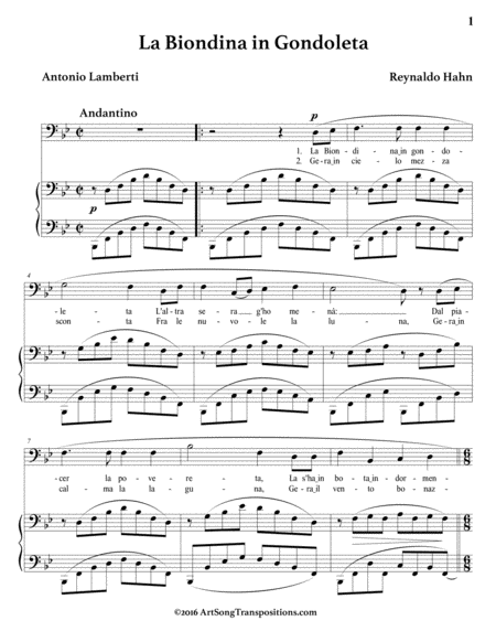 La Biondina In Gondoleta B Flat Major Page 2