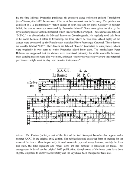 La Bourre Dance Xxxii 32 From Terpsichore Praetorius For Wind Instruments Page 2