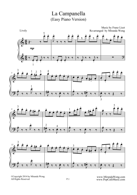 La Campanella Easy Classical Piano Solo Page 2