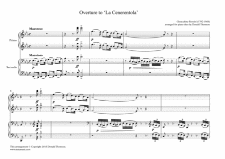 La Cenerentola Rossini Piano 4 Hands Page 2