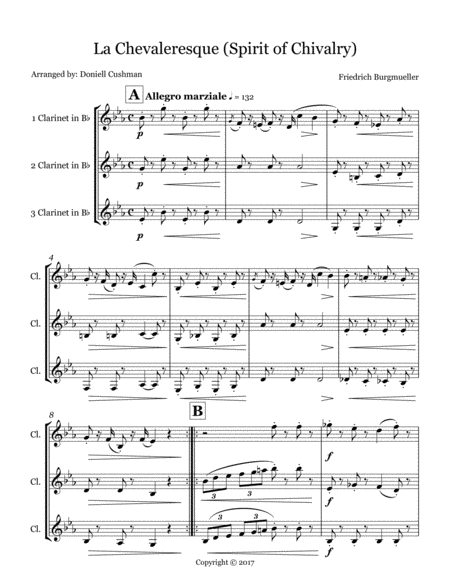 La Chevaleresque For Clarinet Trio Page 2