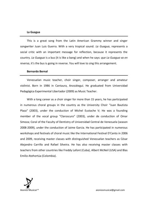 La Guagua Satb With Piano Page 2