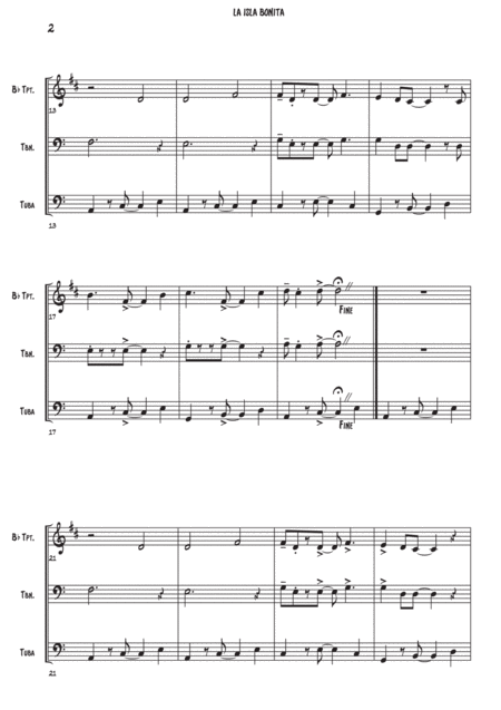 La Isla Bonita Brass Trio Page 2