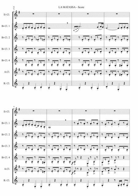 La Matassa Suite For Clarinet Choir Page 2