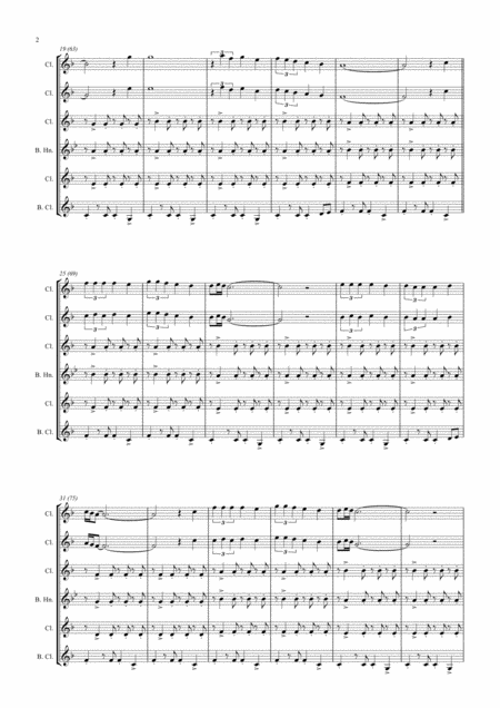 La Paloma Spanish Habanera Clarinet Quintet Page 2