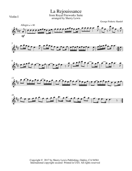 La Rjouissance From Royal Fireworks String Trio For String Trio Page 2