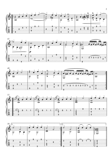 La Romanesca 16th Century Guitar Solo Page 2