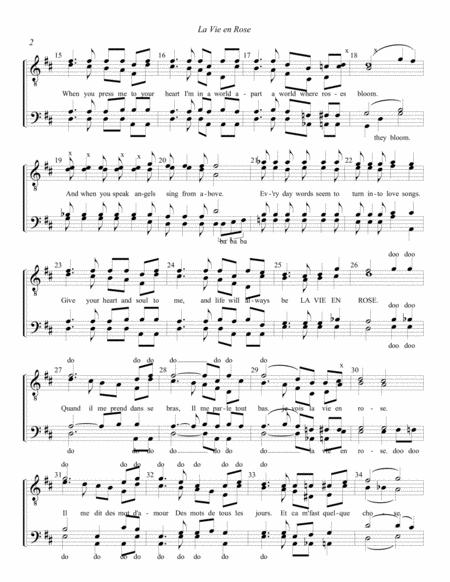 La Vie En Rose Mens A Cappella Quartet Ttbb Page 2