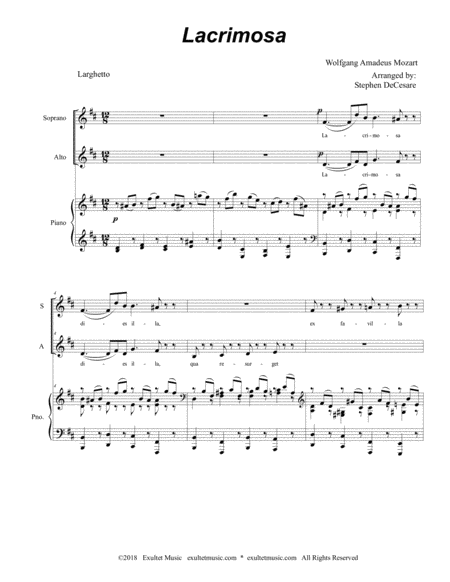 Lacrimosa Duet For Soprano And Alto Solo Page 2