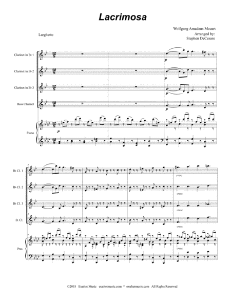 Lacrimosa For Clarinet Choir Page 2