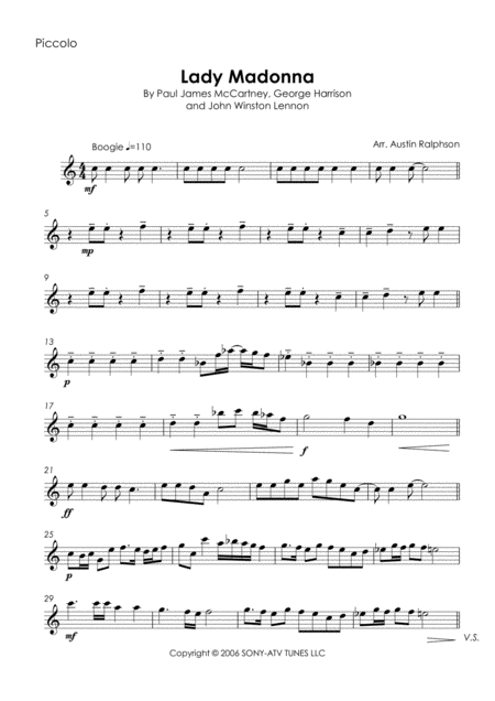 Lady Madonna Flute Quartet Page 2