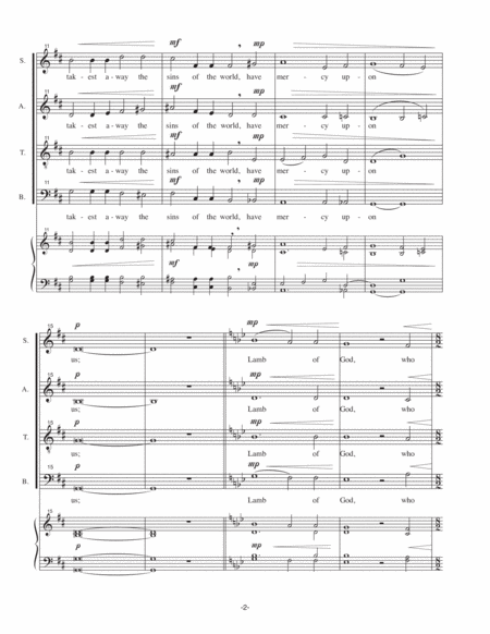 Lamb Of God For Satb Chorus A Capella 1964 Revised Page 2