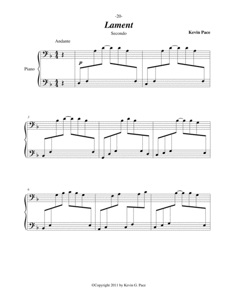Lament Easy Piano Duet Page 2