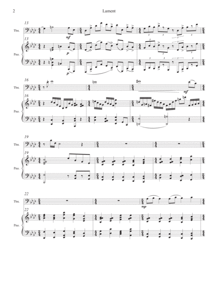 Lament For Trombone Page 2