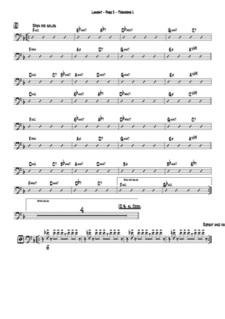 Lament For Two Trombone And Rhythm Section Page 2