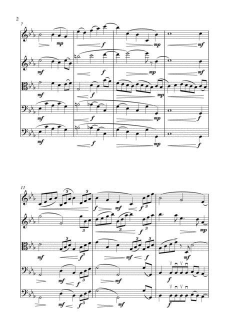 Larghetto For Strings Page 2