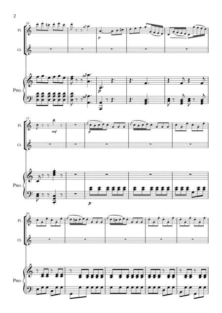 Largo Al Factotum For Piano Flute And Bb Clarinet Page 2