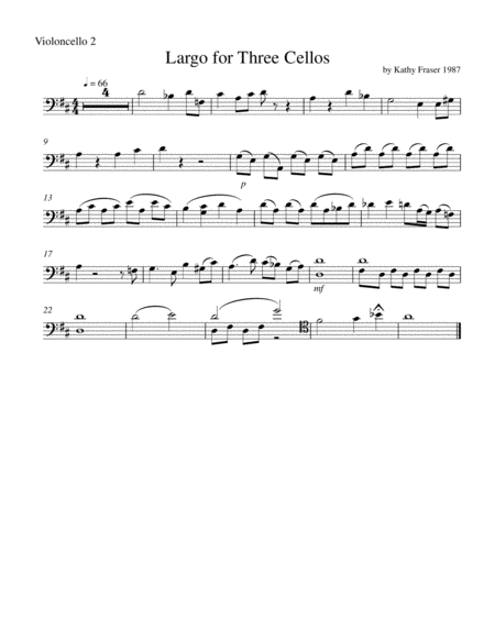 Largo For Three Cellos Page 2