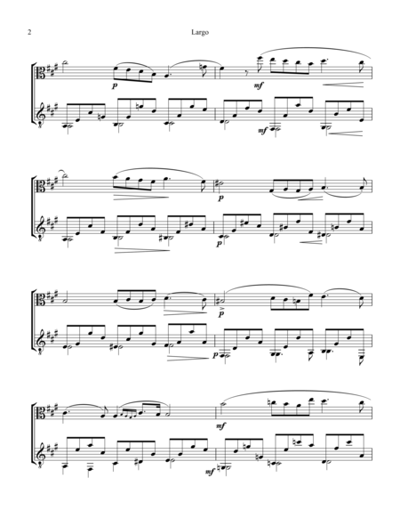 Largo From Op 65 For Viola And Guitar Page 2