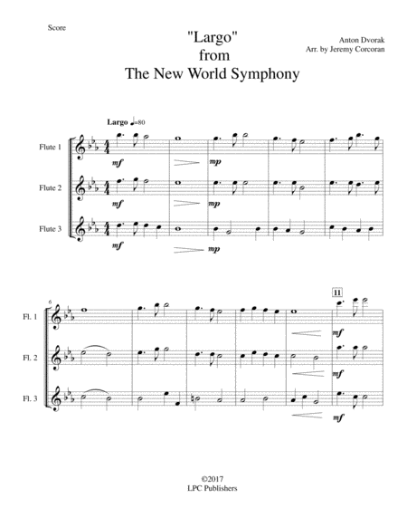 Largo From The New World Symphony For Flute Trio Page 2