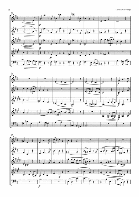 Lascia Ch Io Pianga For Wind Quintet Page 2