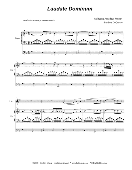 Laudate Dominum Duet For Soprano Tenor Saxophone Organ Accompaniment Page 2