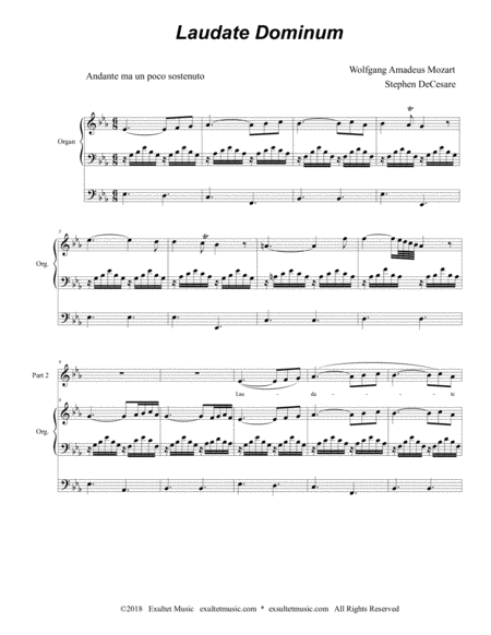 Laudate Dominum For 2 Part Choir Organ Accompaniment Page 2