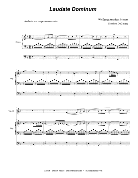 Laudate Dominum For String Quartet Organ Accompaniment Page 2