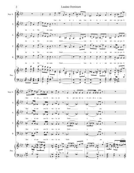 Laudate Dominum Piano Vocal Score Page 2