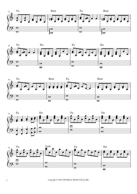 Laura Pausini Destinazione Paradiso Spartito Piano Page 2