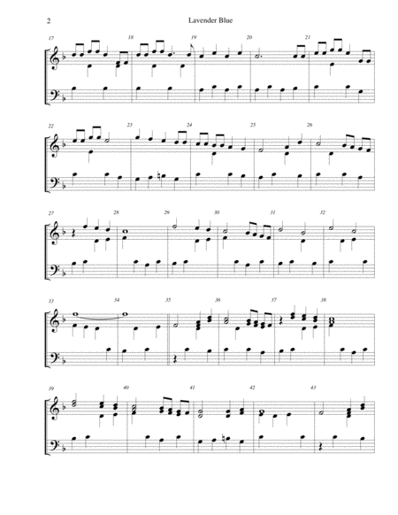 Lavender Blue For 2 Octave Handbell Choir Page 2